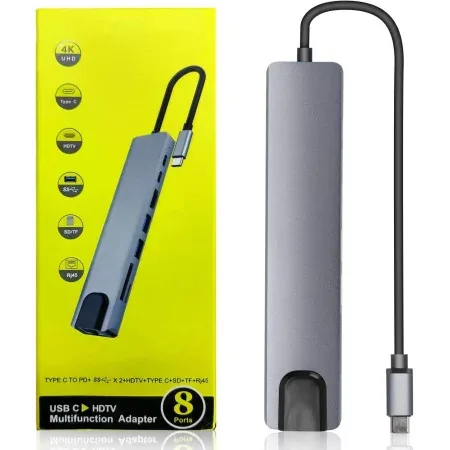 HUB USB C TO Multi-function adapter 8 Ports